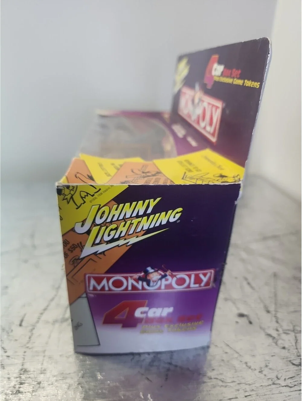 VTG 2002 Monopoly Johnny Lightning 4 Car Box Set W/ Tokens 1:64 Hasbro